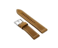 Odinis laikrodžio dirželis „Pacific W25“ – camel/balta – 24 mm