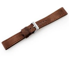 „Pacific Watch“ odinis dirželis W48 – PREMIUM – tamsiai ruda II – 24 mm