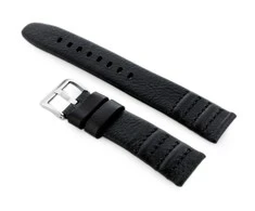 Pacific W69 juodas leather watch strap - 22mm