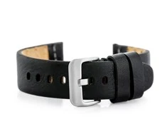 Pacific W69 juodas leather watch strap - 22mm