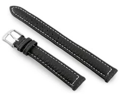Pacific W71 leather watch strap - juodas/baltas - 14mm