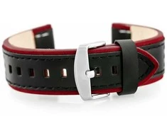 Pacific Odinis apyrankė W80 laikrodžiui, juoda/bordo, 24mm