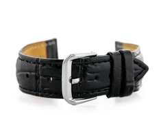 Pacific W102L juodas leather watch strap - 24mm