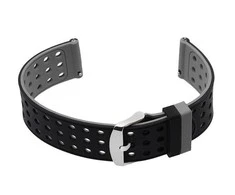 Pacific U12 watch rubber strap - juodas/pilka - 20mm