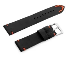 Pacific Odinė laikrodžio apyrankė W93 - juoda/raudona 22 mm