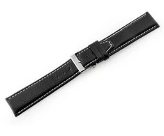 Pacific Odinė laikrodžio apyrankė W26 - PREMIUM - juoda/balta - 20mm