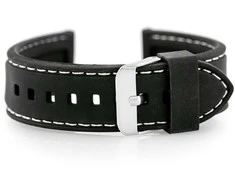 Pacific U20 rubber watch strap - juodas/baltas 26mm