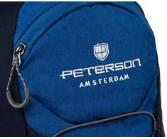 Mėlyna vyriška trekingo kuprinė „Peterson“ su patogiomis petnešomis K13