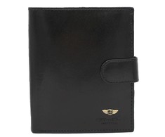 Peterson Vyriška odinė piniginė PTN 22307L-VT Juodas
