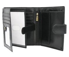 Peterson Vyriška odinė piniginė PTN 22307L-VT Juodas