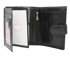 Peterson Vyriška odinė piniginė PTN 22309L-VT Juodas