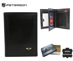 Peterson Portfel męski skórzany PTN 22310-VT Juodas