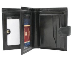 Peterson Vyriška odinė piniginė PTN 22310L-VT Juodas