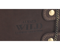 Always Wild Vyriška odinė piniginė su grandinėle ir RFID Visada Laukinis