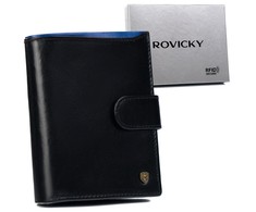 Rovicky vyriška odinė piniginė N4L-RVT-6900 Juodas+Navy