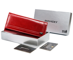 Moteriška odinė kortelių piniginė yra apsaugota RFID Protect. Rovicky