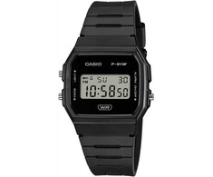 Laikrodis CASIO MEN'S WATCH F-91WB-1ADF + BOX