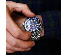 Vyriškas laikrodis SEIKO SSK003K1 GMT AUTOMAT WR100 + BOX
