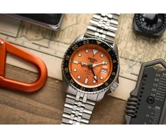 Laikrodis MEN'S WATCH SEIKO 5 SPORTS SSK005K1 GMT AUTOMAT WR100 + BOX