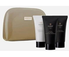 Hadat cosmetics Hydro maitininantis Kit – plaukus maitinantis, drėkinantis rinkinys su kosmetine