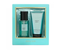 Victoria's Secret rinkinys: Aqua Kiss mini kūno dulksna ir parfumuotas kūno losjonas