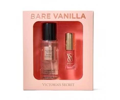 Victoria's Secret rinkinys: Bare Vanilla mini kūno dulksna ir maitinantis lūpų aliejus