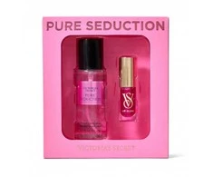 Victoria's Secret rinkinys: Pure Seduction mini kūno dulksna ir maitinantis lūpų aliejus