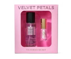 Victoria's Secret rinkinys: Velvet Petals mini kūno dulksna ir maitinantis lūpų aliejus
