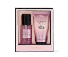 Victoria's Secret rinkinys: Velvet Petals mini kūno dulksna ir mini kūno losjonas, 2x 75 ml