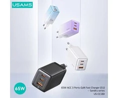 USAMS CC180 65W PD QC USB A+C+C