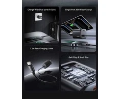 Usams CC264 PD30W CC su krovimo laidu