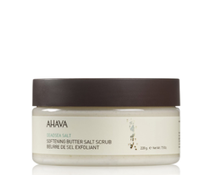 AHAVA Softening Butter Dead Sea Salt Scrub minkštinamasis sviestinis druskos šveitiklis, 220 g