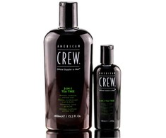 American Crew 3in1 Tea Tree Šampūnas, conditioner and body wash, 100 ml