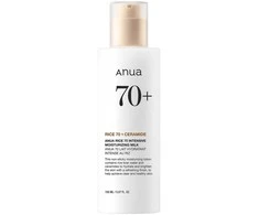 Anua Rice 70 + Ceramide Moisturizing Milk intensyviai drėkinantis veido losjonas su keramidais, 150 ml