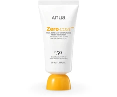 Anua Zero-Cast Moisturising Finish Sunscreen apsauginis veido kremas nuo saulės, 50 ml