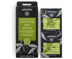 Apivita Olive Exfoliating &amp; Purifying Scrub Mask For Face, 2 vnt., 8 ml