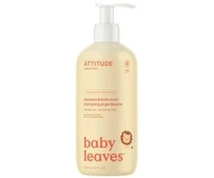 Attitude Children´s body soap and Šampūnas with the scent of pear juice Baby Leaves (Šampūnas &amp; Kūno prausiklis), 473 ml