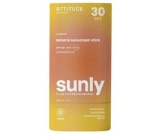 Attitude Mineralinė apsauginė lazdelė kūnui Tropical SPF 30 Sunly (Mineral Sunscreen Stick) 60 g