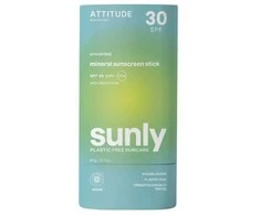 Attitude Mineralinė apsauginė lazdelė kūnui be kvepalų SPF 30 Sunly (Mineral Sunscreen Stick) 60 g