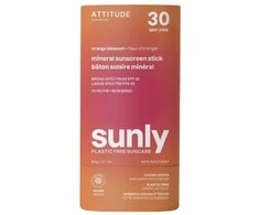 Attitude Mineralinė apsauginė lazdelė kūnui Oranžinis Blossom SPF 30 Sunly (Mineral Sunscreen Stick) 60 g