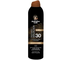 Australian Gold Instant Bronzer Continuous Purškiklis SPF 30 apsauginis purškiklis nuo saulės, 177 ml