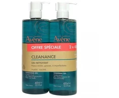 Avene Cleansing Gel Duo valomasis gelis, 2 x 400ml