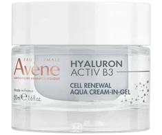 Avene Hyaluron Activ B3 Aqua Kreminis-In-Gel Cell Renewal Kreminis gelinis veido kremas, 50 ml