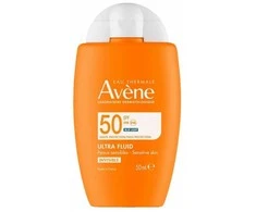 Avene Ultra Fluid Invisible Sunscreen Spf50 veido kremas nuo saulės, 50 ml