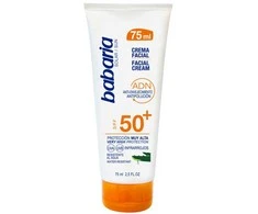"Babaria" veido kremas Spf50 Aloe Vera atsparus vandeniui 75ml