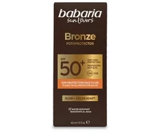 Babaria Sol Bronze Facial Fluido Solar Fotoprotector Glow Color Spf50, 40 ml