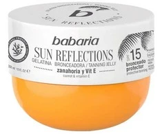 Babaria Sun Reflections Tanning Jelly Protective Tanning apsauginė įdegio priemonė Spf15, 300ml