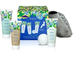 Baija Paris Baija Purifie rinkinys (pėdų šveitiklis, 30 ml + pėdų kaukė, 30 ml + pėdų kremas, 30 ml + vonios burbulas, 60 g + kojinaitės iki kulkšnių)
