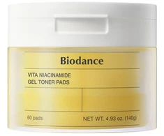 Biodance Vita Niacinamide Gel Toner Pads geliniai toniniai padeliai veidui, 60 vnt