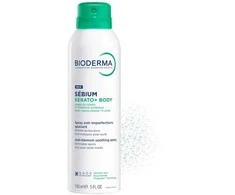 Bioderma Sebium Kerato+ Body Purškiklis raminamasis kūno purškiklis nuo spuogų į aknę linkusiai odai, 150 ml